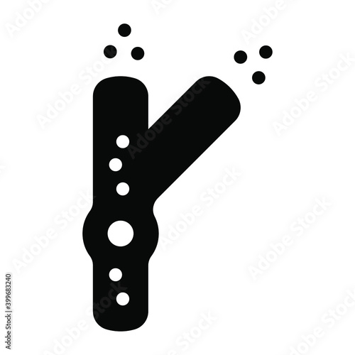 
An icon design of blood artery, editable vector 
