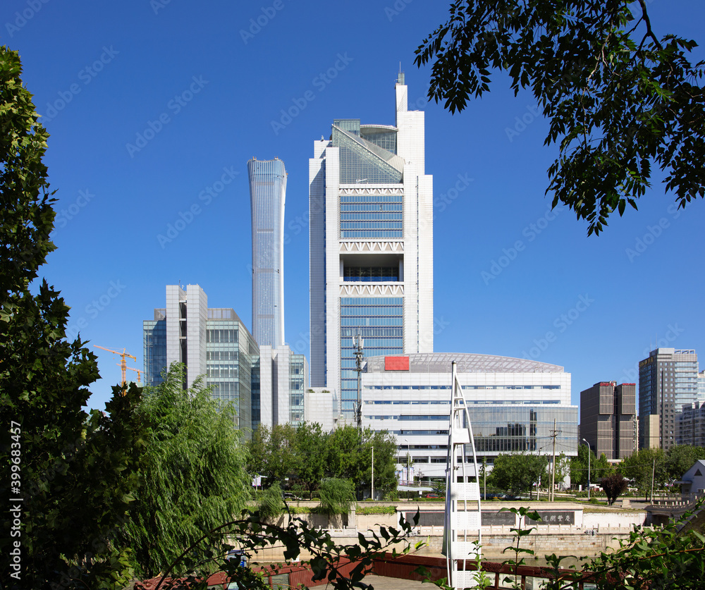 Obraz premium Beijing TV Station and China Zun Building