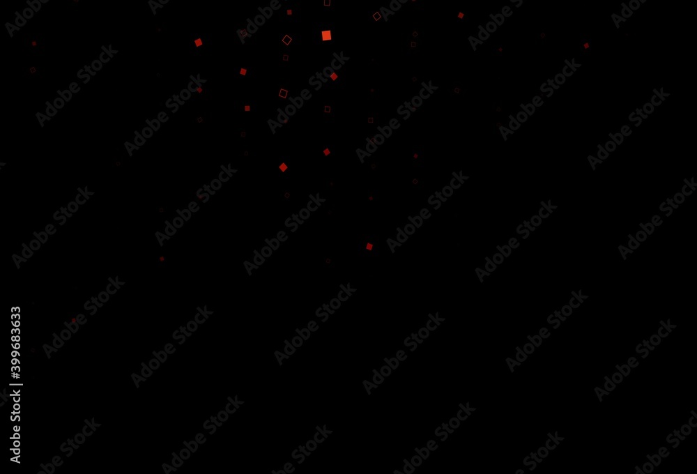 Dark Red vector pattern with crystals, rectangles.