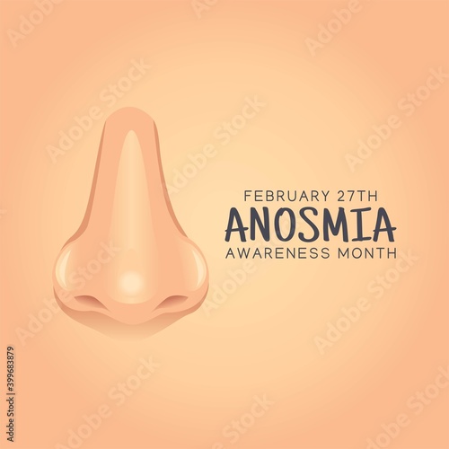 Anosmia Awareness Month Vector Illustration. Suitable for greeting card poster and banner.