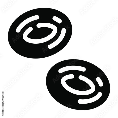 
Glyph design of red blood cells icon
 photo