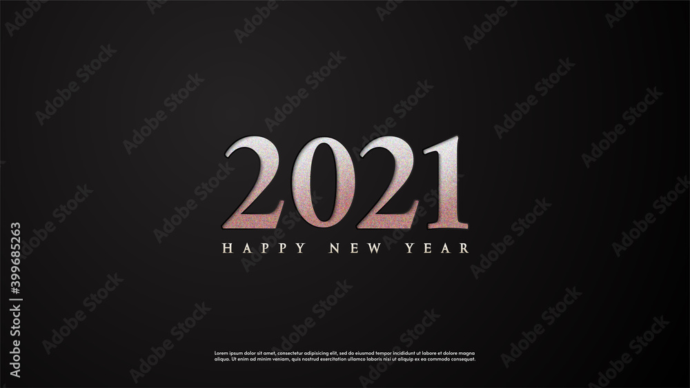 2021 Vector with illustration of happy new year numbers.