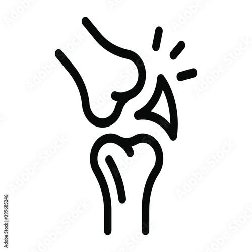 
Filled design of human knee joint, bone joint icon 
