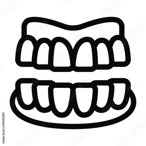 
Trendy design of teeth jaw icon
