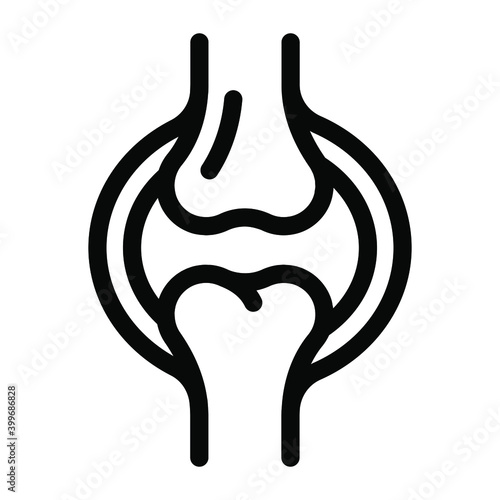 
Filled icon design of human knee joint, bone joint icon 
