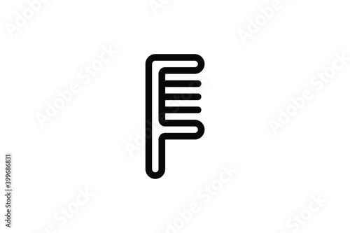 Bathroom Outline Icon - Comb