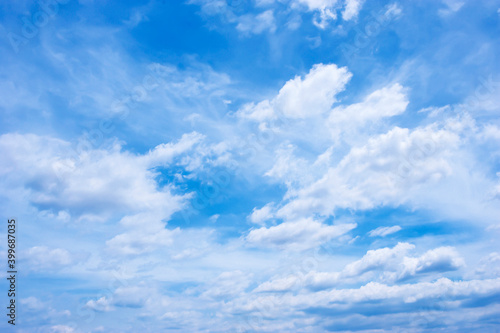 Fototapeta Naklejka Na Ścianę i Meble -  soft clouds and blue sky, abstract white background