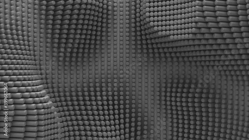 Curved Grid Of Cylinders Loop