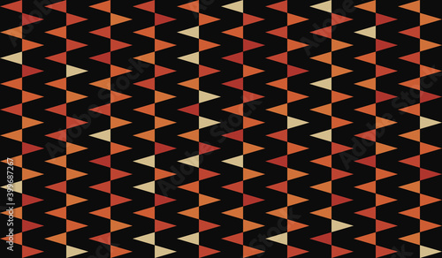 The Seamless Abstract Red And Orange Triangle Patterns