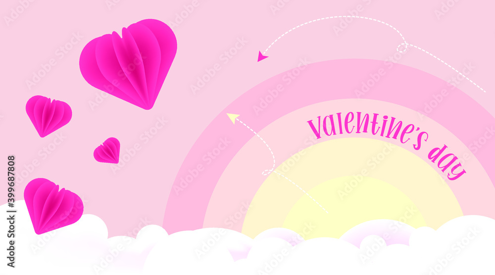 Happy Valentine's Day Background Banner Illustration Vector