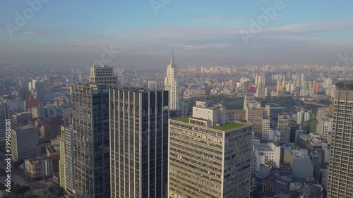 Wallpaper Mural iconic flight  over buildings in the  city centre of Sao Paulo,  Torontodigital.ca