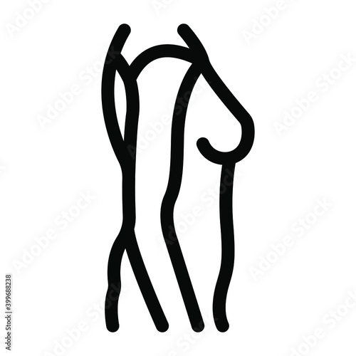 
A female body icon, solid style of breast 
