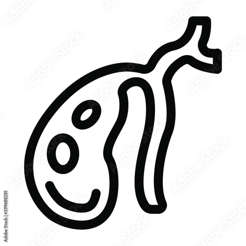 
A filled design of gallbladder icon
