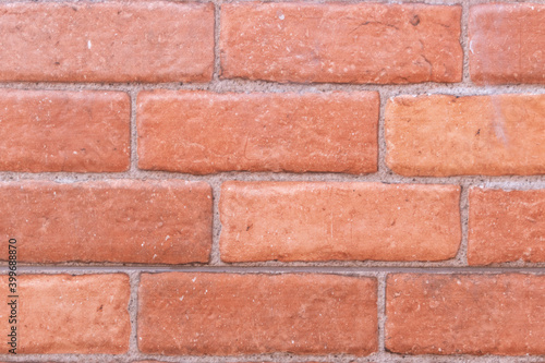Red brick wall texture. Home or office design backdrop.