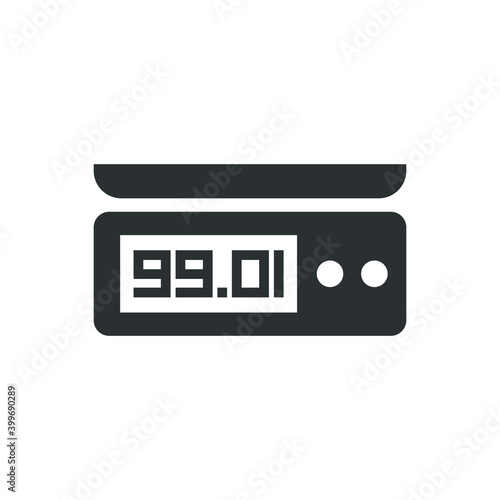 Digital weighing scale icon