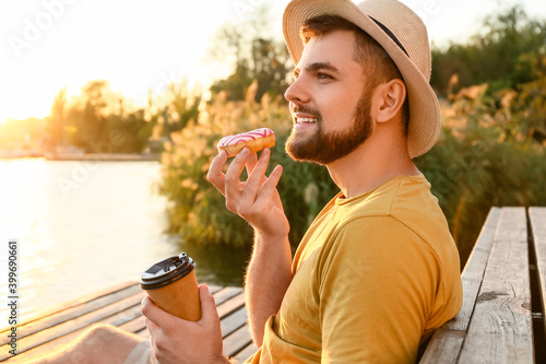 Handsome young man with swe...