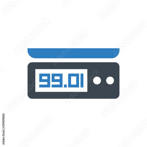 Digital weighing scale icon