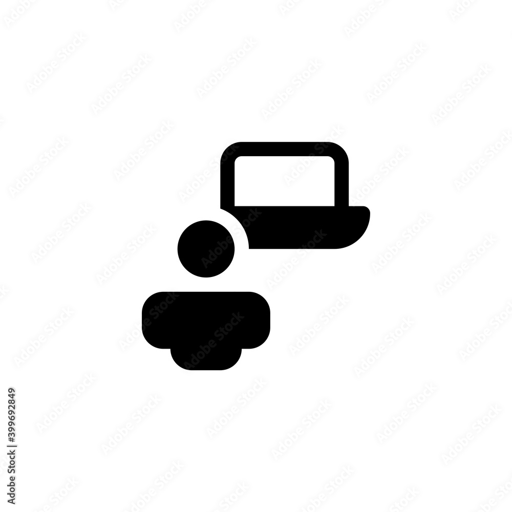 Student Online Learning and Teaching Glyph Icon, Logo, and illustration Vector Student Online Learning and Teaching Glyph Icon, Logo, and illustration Vector