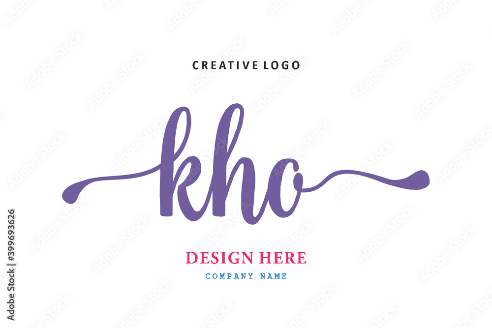 KHO lettering logo is simple, easy to understand and authoritative KHO lettering logo is simple, easy to understand and authoritative