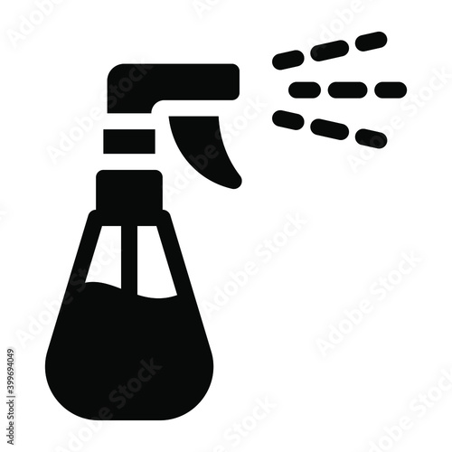 
Corona hygiene accessory, solid icon of covid spray 
