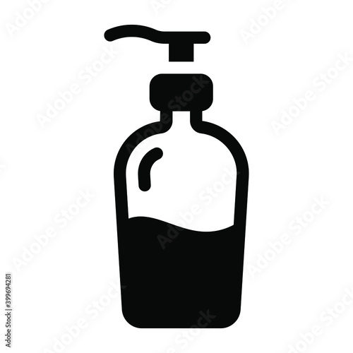 
Hand sanitizer dispenser icon in glyph style 
