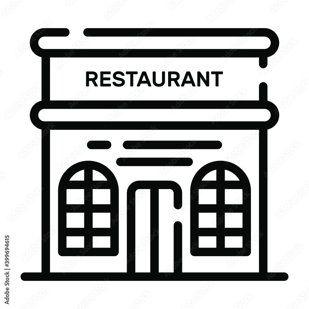 restaurant line icon, real estate web and mobile icon restaurant line icon, real estate web and mobile icon
