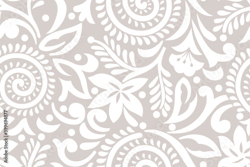 Seamless swirly floral pattern design