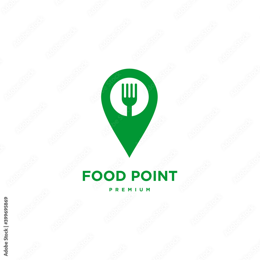 Food Point, Food and Restaurant Vector Logo Template Food Point, Food and Restaurant Vector Logo Template