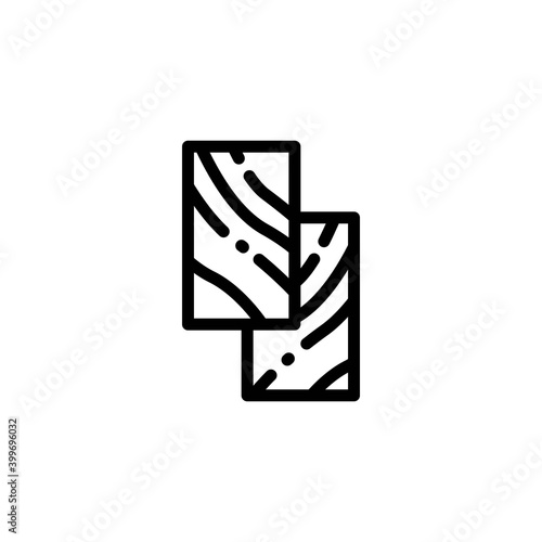 The wood icon in line style isolated on white background. EPS 10