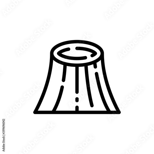 The wood icon in line style isolated on white background. EPS 10