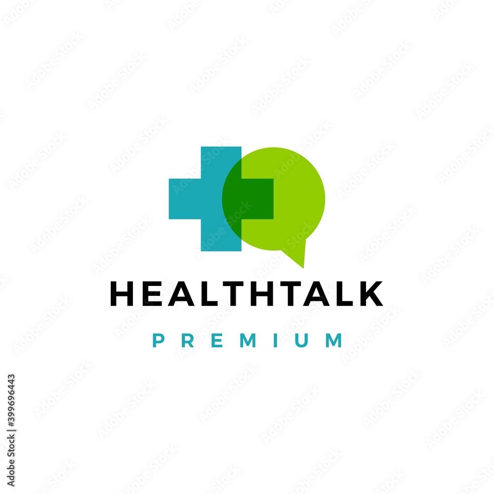 health talk chat bubble logo vector icon illustration health talk chat bubble logo vector icon illustration