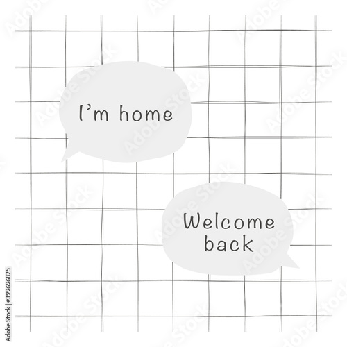 玄関用のウエルカムボード　おかえりとただいま