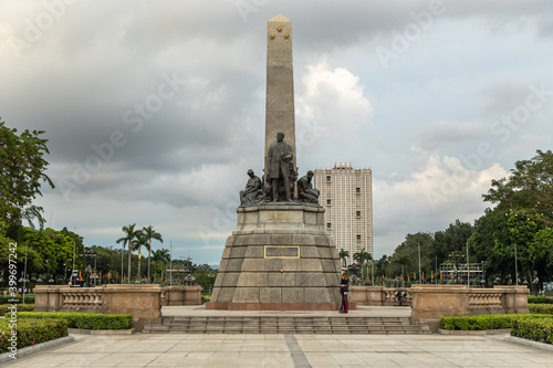 Honor guard guarding Dr. Jose Rizal National Monument, Manila, Philippines, Dec 13, 2020