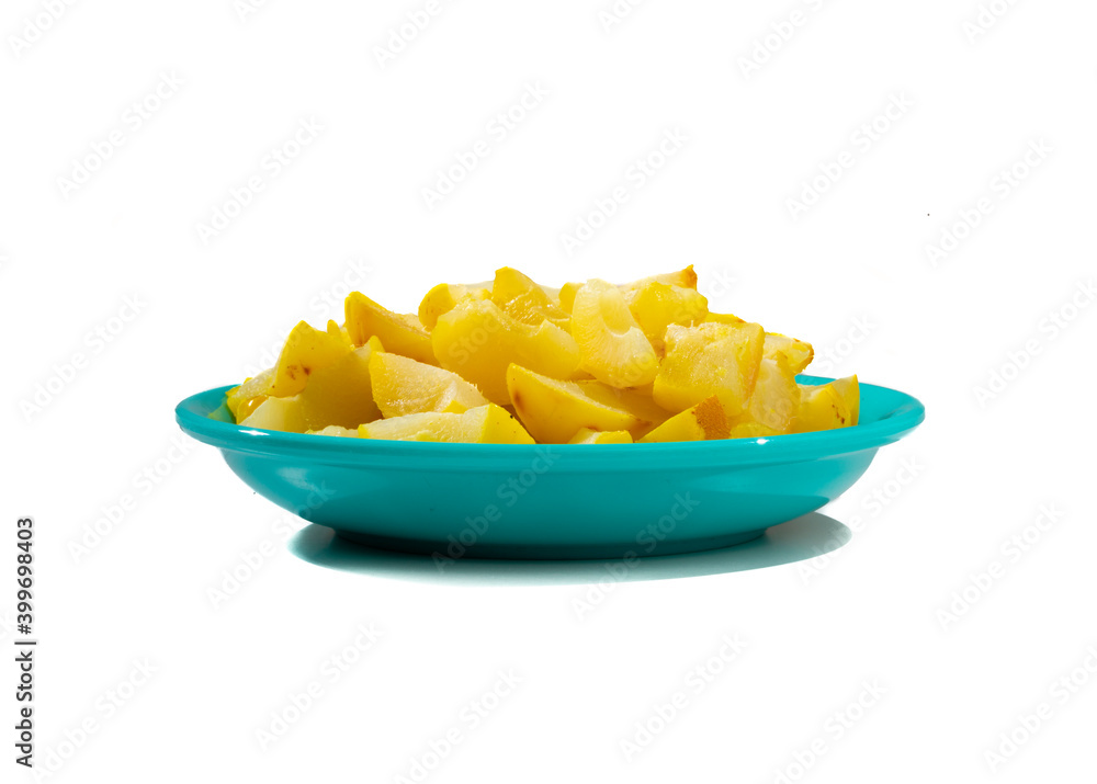 Boil Gooseberry or Salty Amla on White Background Boil Gooseberry or Salty Amla on White Background
