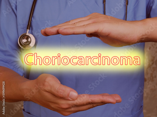  Choriocarcinoma sign on the page. photo