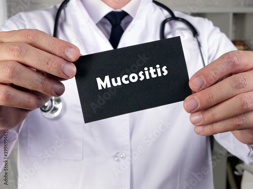 Medical concept about Mucositis with inscription on the piece of paper. photo