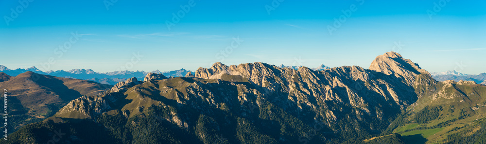 Panorama of Dolomites. Trentino Alto Adige, Dolomites Alps, South Tyrol, Italy