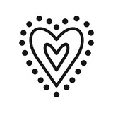 Heart line icon, Cute heart vector illustration. Isolated on white background. eps 10
