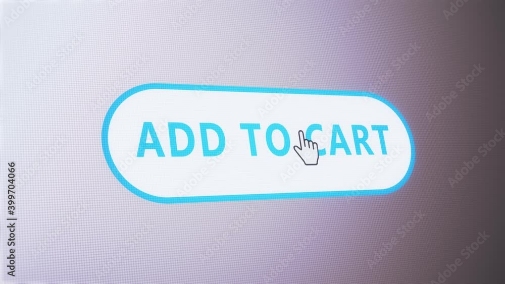 Add to cart button pressed on computer screen by cursor pointer mouse.Concept of online shopping,buy,purchase,ecommerce,website,checkout and to shop. Add to cart button pressed on computer screen by cursor pointer mouse.Concept of online shopping,buy,purchase,ecommerce,website,checkout and to shop.