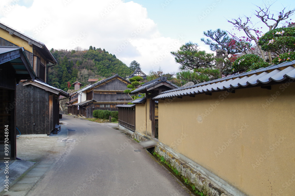 世界遺産である石見銀山の街並み