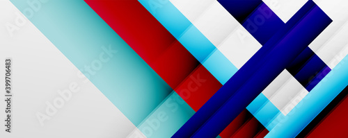 Geometric abstract backgrounds with shadow lines  modern forms  rectangles  squares and fluid gradients. Bright colorful stripes cool backdrops