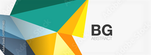 3d mosaic abstract backgrounds, low poly shape geometric design