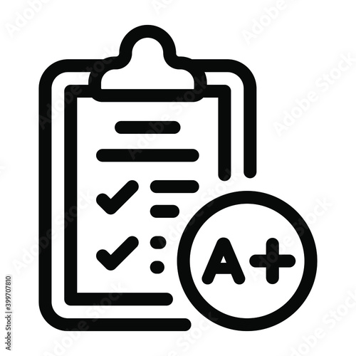 
Excellent result in glyph icon showing a+ grade 
