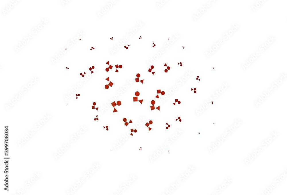 Obraz premium Light Red vector backdrop with lines, circles, rhombus.