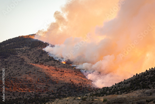 oregon wildfire on mountain