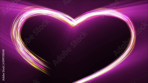 Colorful Heart with nice glowing light, Sign and symbol of love , At the touch of love everyone becomes a poet, Show your love for Valentine's, wedding, anniversary, or any holiday. Abstract.3D render