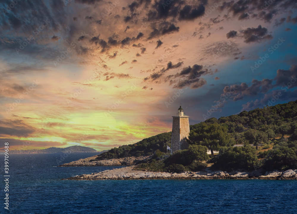 Volos, Greece, the lighthouse of Trikeri