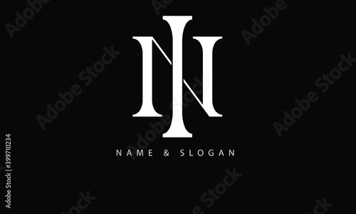 NI, IN, N, I abstract letters logo monogram