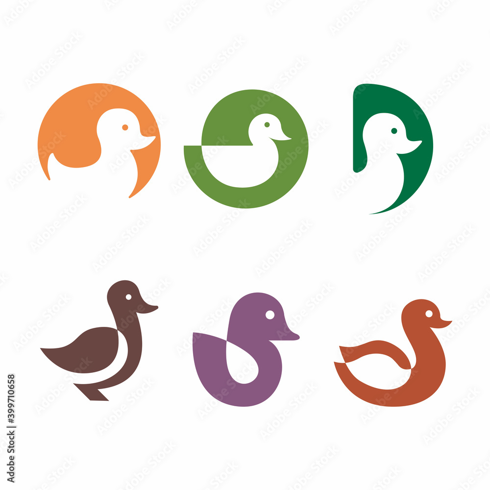 Fototapeta premium Duck logo icon symbol