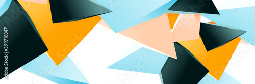 Free Download Triangle mosaic abstract background, 3d triangular low poly shapes. Geometric vector illustration for covers, banners, flyers and posters and other - GFXLoad